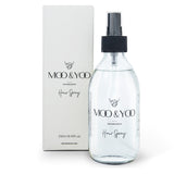luxury hair care aerosol free hair spray in glass bottle