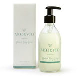 luxury body care body wash in glass bottle
