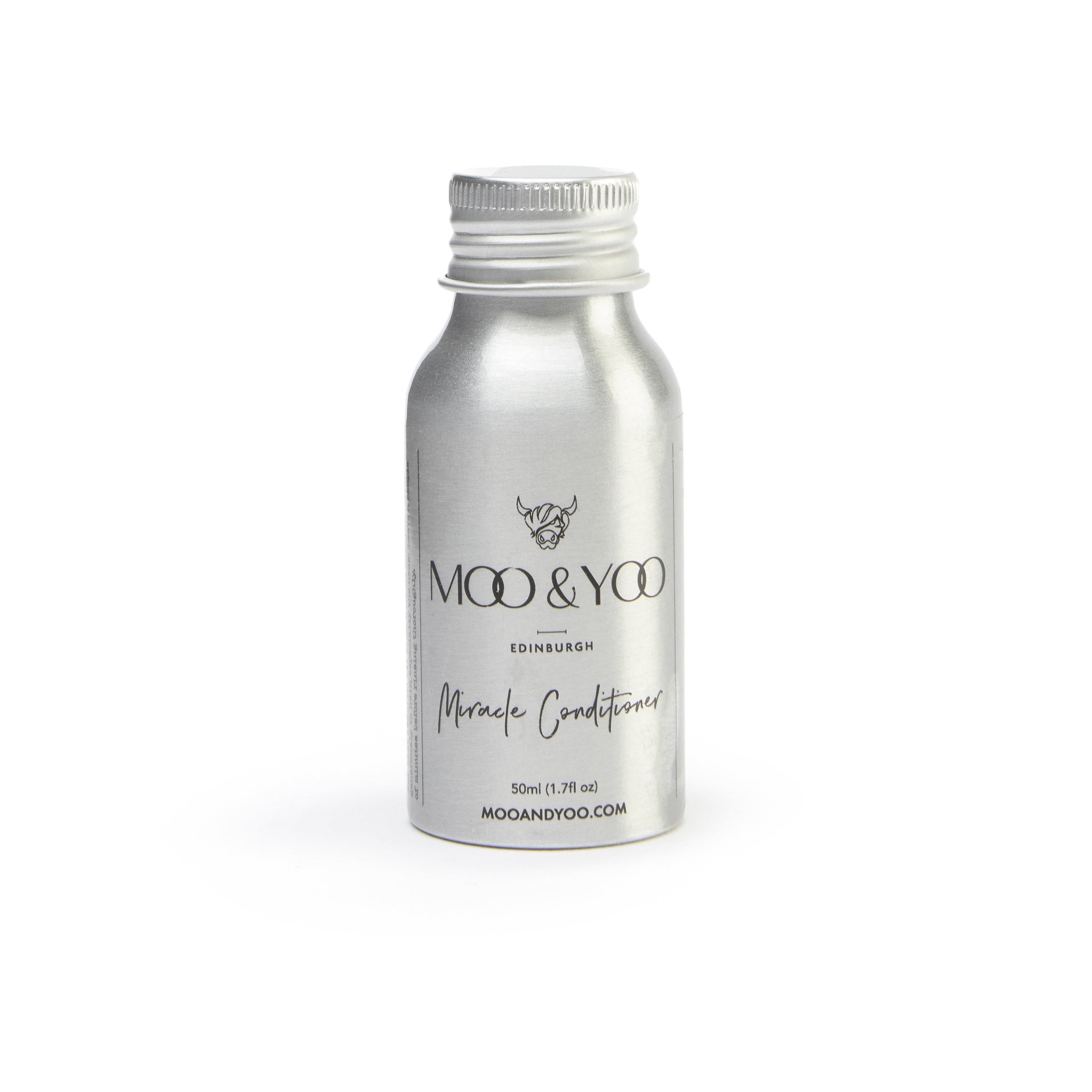 travel sized mini conditioner in aluminium bottle
