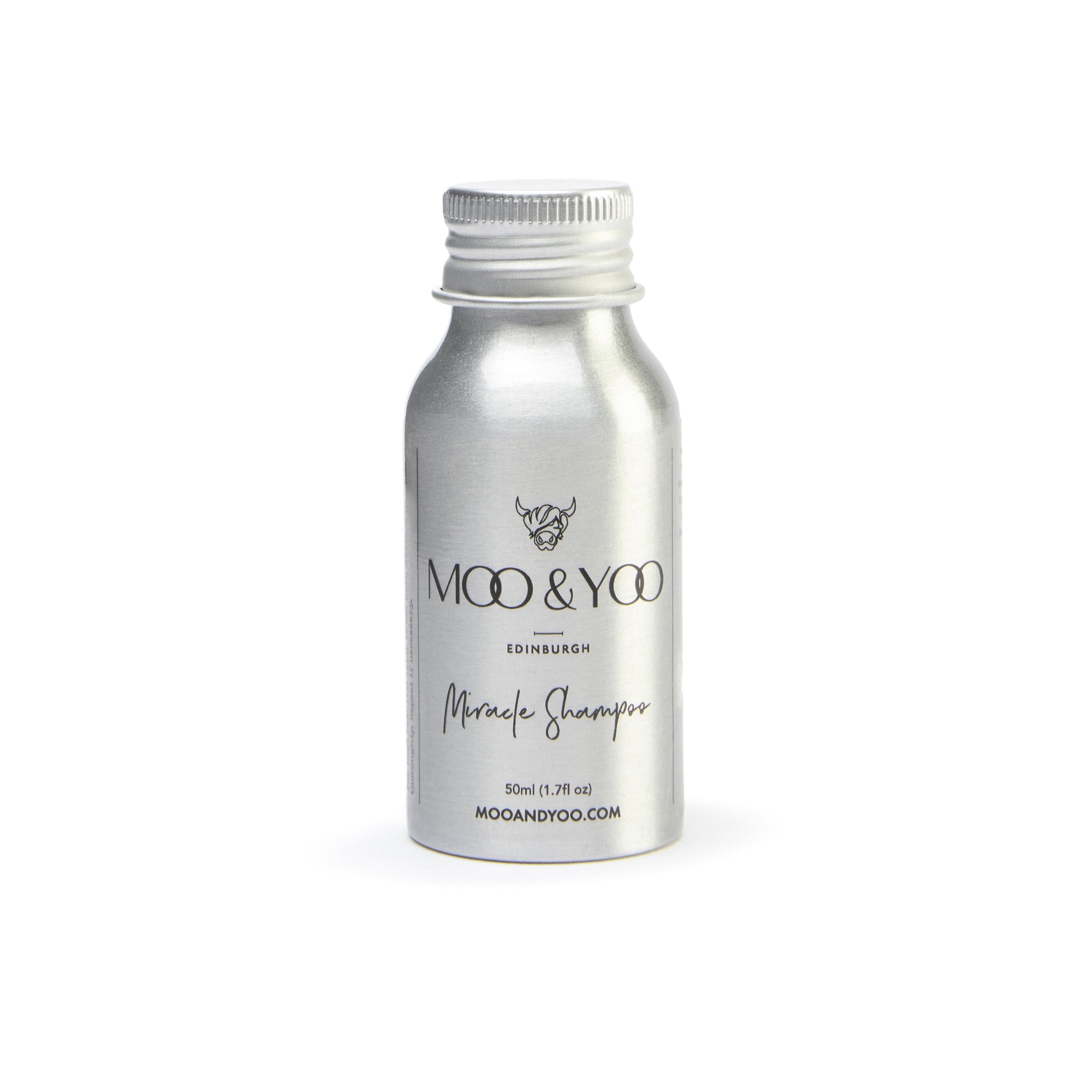 travel sized mini shampoo in aluminium bottle