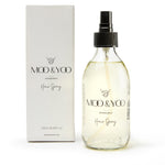 luxury hair care aerosol free hair spray in glass bottle