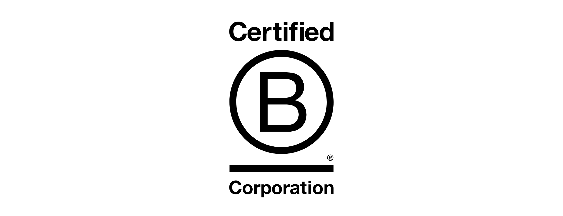 A black B Corp Logo against a white background