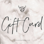 Gift card with the moo logo on white background